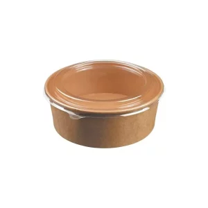 Bol salade avec couvercle en carton recyclé (1000ml)