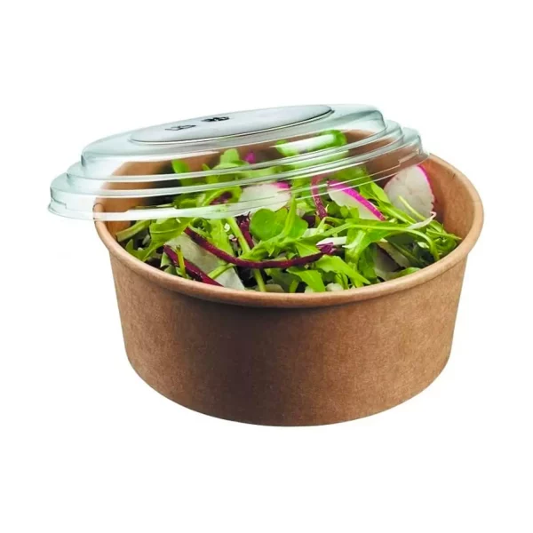 Bol salade avec couvercle en carton recyclé (1000ml) – Image 3