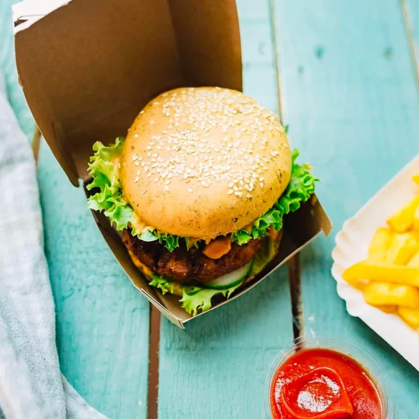Boîte burger en carton recyclé – Image 4